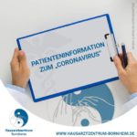 Patienteninformation zum „CORONAVIRUS“